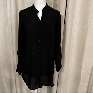 Long Tunic Black Blouse